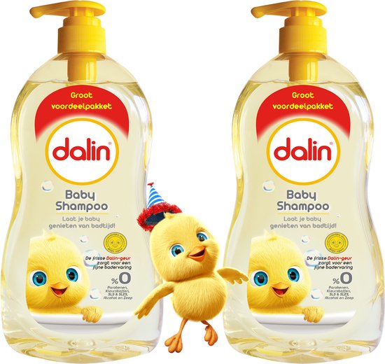 Dalin Babyshampoo 2 x 900ml milde verzorging voor baby’s haar en hoofdhuid & Oogvriendelijk van Merkloos