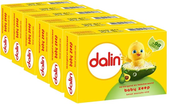 Dalin Babyzeep met Avocado Olie 6 x 100g Beschermende en Hydraterende Zeep voor de Gevoelige Babyhuid