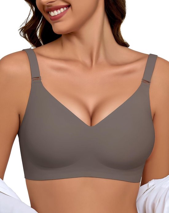 Dames BH's Jelly Bras voor Vrouwen Push Up BH Draadloze Naadloze BH Comfort Niet Wired Gewatteerde Bralette Zachte Ondersteuning T-Shirt BH Comfortabele