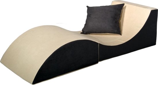 Daybed - opvouwbaar - 150x60x40 cm - beige grijs van DAY