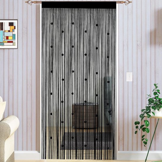 DD Deurgordijn Vliegengordijn - Deurgordijn - Lamellenhor - 90cm x 210cm - Zwart van DD