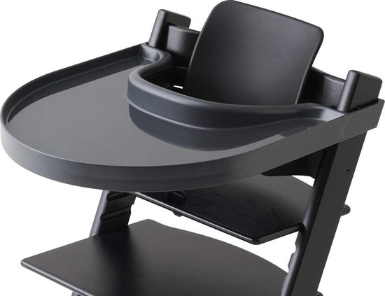 DE Tafel geschikt voor de Tripp Trapp kinderstoel - antraciet - 51x49x7 cm van Litaf