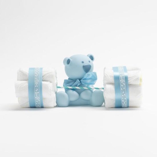 De Zoetebekjes® - Luiertaart - Pampertaart - Kraamcadeau - De Beresterke - Blauw - Jongens
