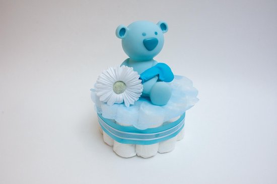 De Zoetebekjes® - Luiertaart - Pampertaart - Kraamcadeau - De Dagdromer - Blauw