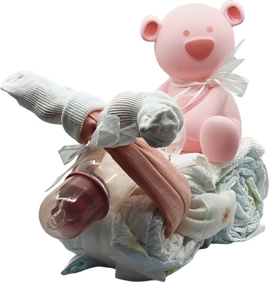 De Zoetebekjes - Luiertaart - Pampertaart - Kraamcadeau - De Sleesloeber - Roos van Merkloos