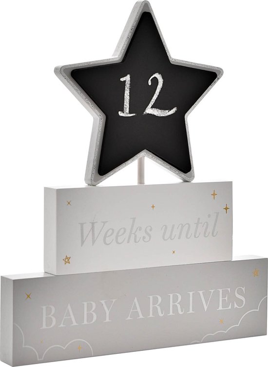 Decoratieblok Bambino by Juliana - Aftellen tot geboorte - Weekly Countdown van Merkloos