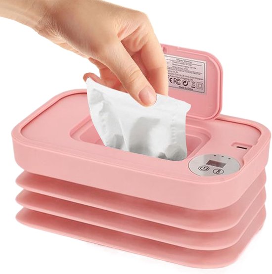 Deken Verwarmer Baby - Vochtig Doekjes - Onderweg Hygiëne - Snelle Verwarming - 20 cm - roze