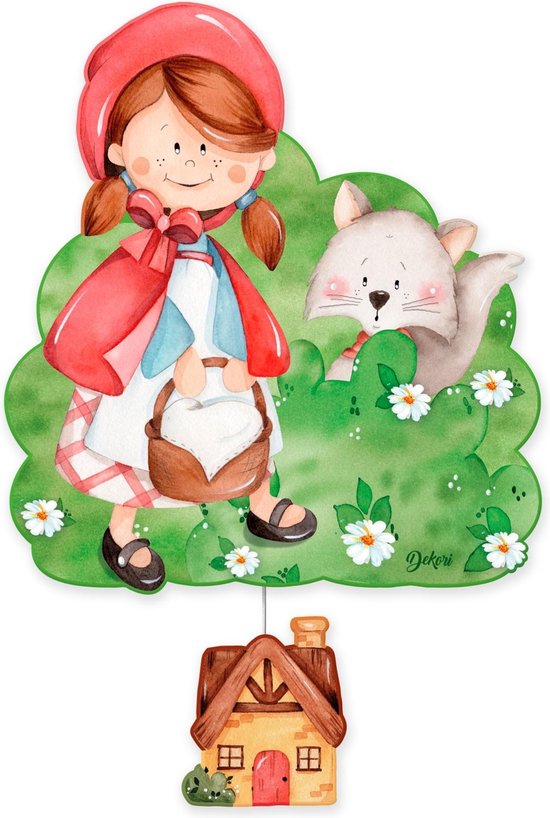 Dekori Muziekdoos Roodkapje Junior 23 X 32 Cm Groen/rood Hout van Dekori