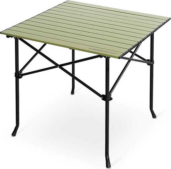 Delphin - Campsta - Opklaptafel - Groen - Campingtafel - Inclusief draagzak - Opvouwbaar - Gemakkelijk in gebruik van Delphin