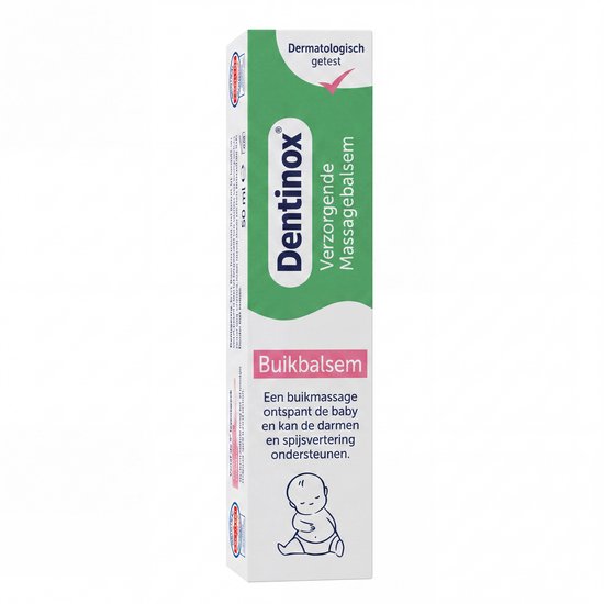 Dentinox Buikbalsem – Verzorgende Massagebalsem voor Baby’s – Vanaf 5 Weken – Plantaardig & Vegan – Dermatologisch Getest – 50 ml