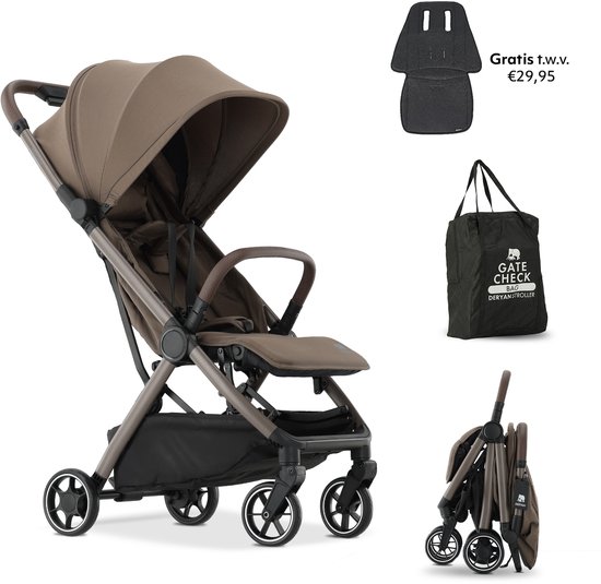 Deryan Air Buggy - Vliegtuig Buggy - 6kg - Geïntegreerde Tas - Hazel van Merkloos