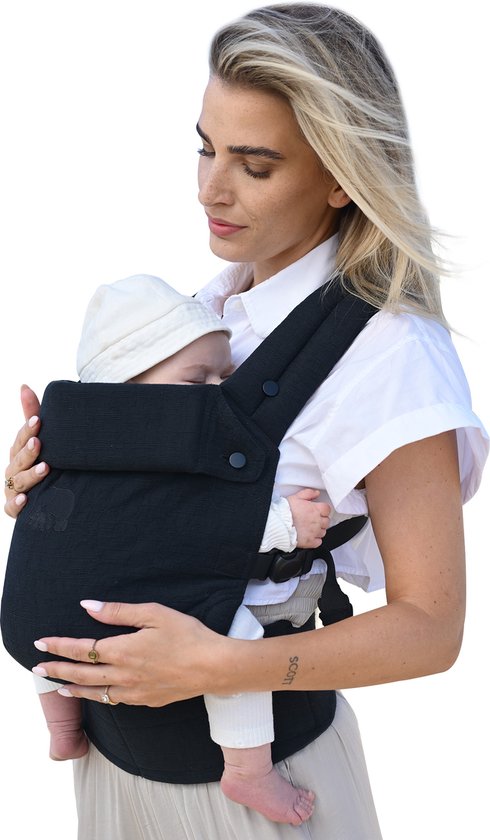 Deryan Amora Draagzak - Baby Draagzak - Ergonomisch - Zwart van Deryan