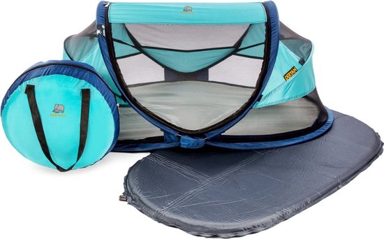 Deryan Baby Luxe Campingbedje - Inclusief zelfopblaasbare matras - Ocean van Deryan