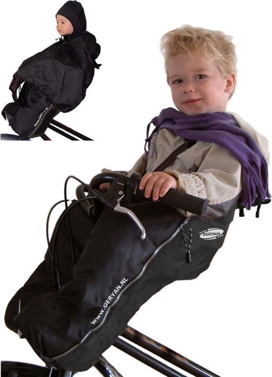 Deryan Bike-a-way Jepp/Mini Fietsstoeltje regenhoes - warme jas en windbreaker + regenponcho van Deryan