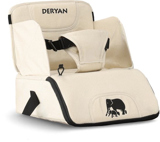 Deryan Booster Stoelverhoger V2 - Inclusief bevestigingsriem - Nougat van Deryan