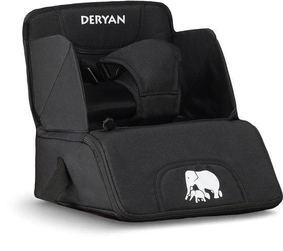 Deryan Booster Stoelverhoger V2 - Inclusief bevestigingsriem - Zwart