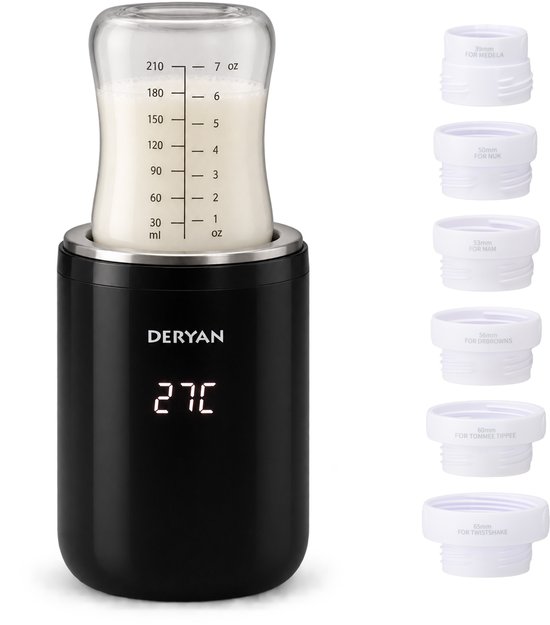 Deryan Bottle-In Flessenwarmer - Draagbare Flesverwarmer - Zwart