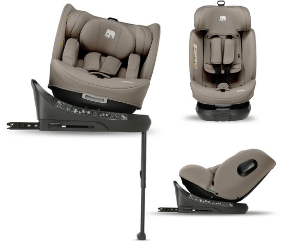 Deryan Carly Luxe Autostoel i-Size - 360° Draaibaar - Isofix - Truffle Nougat van Deryan