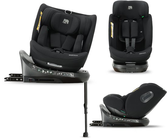 Deryan Carly Luxe Autostoel i-Size - 360° Draaibaar - Isofix - Zwart