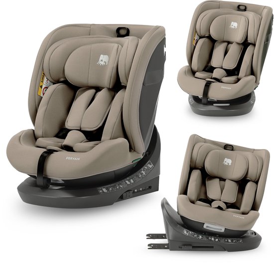 Deryan Cassie Luxe I-size Autostoel - Groep 0-1-2-3 - Isofix - 360° draaibaar - Truffle Nougat