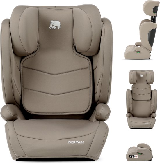Deryan Charlie Basic i-Size Autostoeltje - 3,5 tot 12 Jaar - Truffle Sand van Merkloos