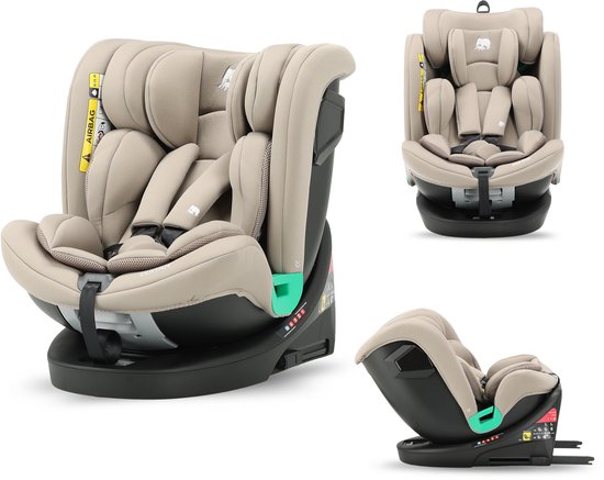 Deryan Colin Luxe I-size Autostoel - Groep 0-1-2-3 - Isofix - 360° draaibaar - Nougat van Merkloos