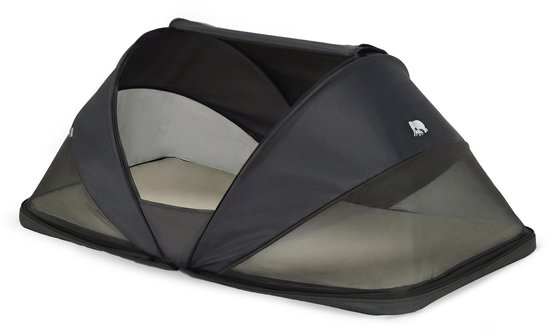 Deryan Cutey Campingbedje - Baby Tentje met Matras - Reisbedje - Zwart van Merkloos