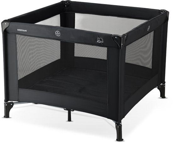 Deryan Kinderbox - Campingbedje - Inklapbare box - 100x100cm - Zwart van Deryan