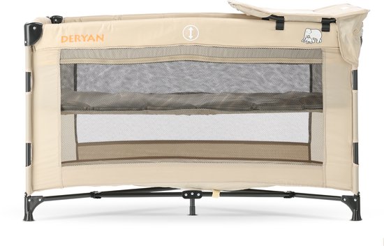 Deryan Luxe Campingbed - Inclusief transporttas - Inclusief verschoonblad -Inclusief bodemverhoger - Cream van Deryan