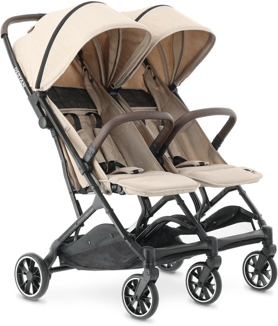 Deryan Luxe Rolo X2 Dubbele Buggy - Duo Buggy - Nougat van Merkloos