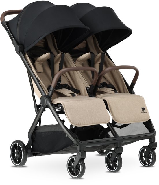Deryan Luxe Rolo X2 V2 Dubbele Buggy - Duo Buggy - Nougat van Deryan