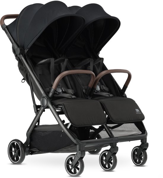 Deryan Luxe Rolo X2 V2 Dubbele Buggy - Duo Buggy - Zwart van Merkloos