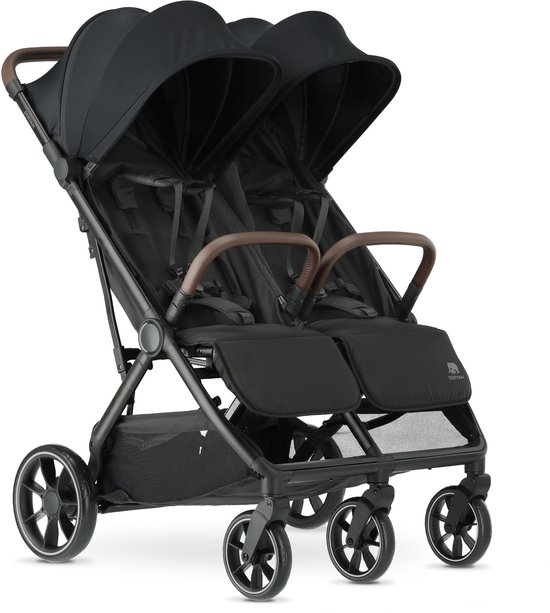 Deryan Luxe Rolo X2 XL V2 Dubbele Buggy - Duo Buggy - Zwart van Merkloos