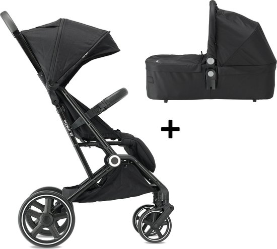 Deryan Luxe XP Buggy XL - Kinderwagen Inclusief Reiswieg - Compact lichtgewicht - Zwart van Merkloos