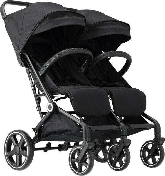 Deryan Luxe XP Twin Buggy XL - Dubbele buggy - Duobuggy - Compact lichtgewicht - Zwart van Deryan