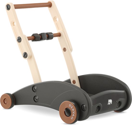 Deryan Mace Luxe Loopwagen - Looprek baby - Zwart/Cream van Merkloos