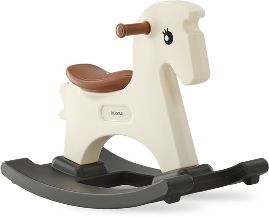 Deryan Mellow Hobbelpaard - schommelpaard - Cream van Merkloos