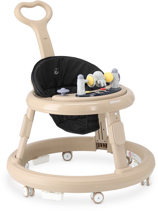 Deryan Mover Loopstoel - Inclusief duwstang - Nougat van Deryan