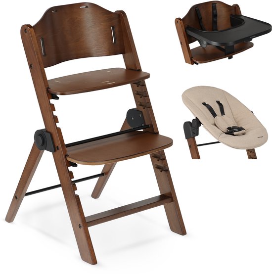 Deryan Odin Luxe Kinderstoel met Bouncer - Bruin + Nougat Bouncer
