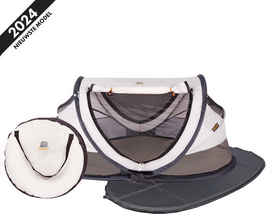 Deryan Peuter Luxe Campingbedje – Inclusief zelfopblaasbare matras - Cream van Deryan