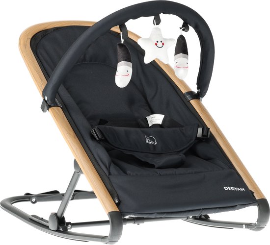 Deryan Rocker Wipstoel - Luxe 2-in-1 - Zwart van Deryan