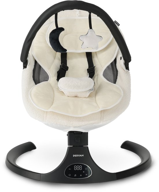 Deryan Teddy Elektrische Wipstoel - Baby Schommelstoel - Wit van Deryan