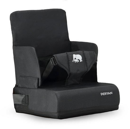 Deryan Travel Booster Stoelverhoger - Inclusief bevestigingsriem Black van Merkloos