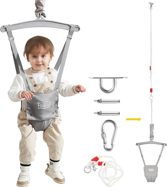 Deur Jumper Baby – Verstelbare Babyschommel – Met Plafondhaak – Binnen en Buiten – 6-24 Maanden