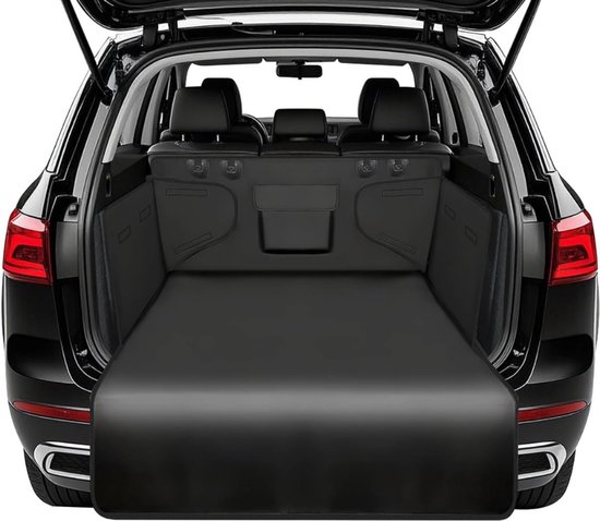 DEXO® Kofferbak Beschermhoes Hond - Kofferbak Bescherming Kofferbak Beschermer voor Auto - Wasmachine Veilig - Makkelijk Schoon te Maken - Zwart - 105cm x 185cm x 37cm van Merkloos