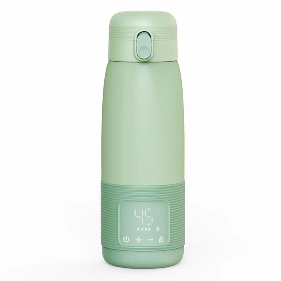 Deze flessenwarmer van 500 ml is voorzien van USB-opladen, snelle verwarming en nauwkeurige temperatuurregeling, waardoor hij ideaal is voor het meenemen van moedermelk en flesvoeding op reis.