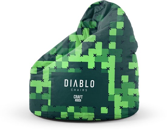 DIABLO CHAIRS - Stoffen poef Craft Edition - Waterdicht Voor kinderen - Groen van DIABLO CHAIRS