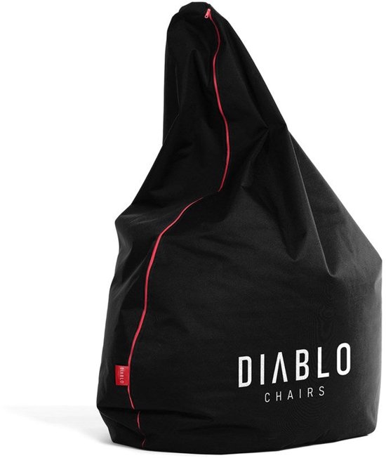 DIABLO CHAIRS - Stoffen poef SAKO - Waterdicht Voor kinderen - Zwart van DIABLO CHAIRS