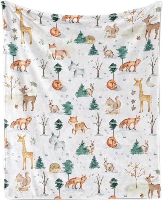 Dieren Knuffeldeken Zacht Fleece Voor Baby Jongens Meisjes