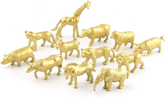 Dieren Speelgoed Set - Wilde Dieren Figuren - Kind Educatie - Realistische Modellen - 13 x 13 x 3 cm